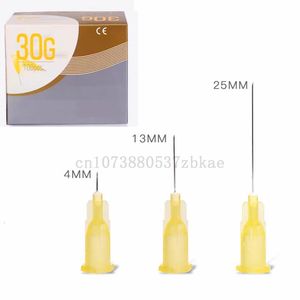 100pcs / boîte petite aiguille indolore irrigateur de dents ultrafine 30G 4mm 13mm 25mm 38mm seringues jetables aiguilles paupière tatouage besoin 240102