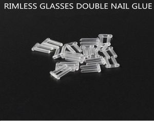 100pcs Brand Lunettes sans bord Double Plug en caoutchouc mutise accessoires de lunettes optiques