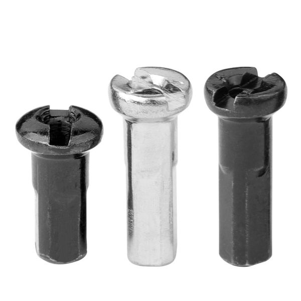 100 piezas de latón Caso de radios 14G 13G 13G 12G MTB Road Bicicleta Rueda E Bike Scooter Rim Capas Cu Nuts Copper Piezas recubiertas de plata o BLAC