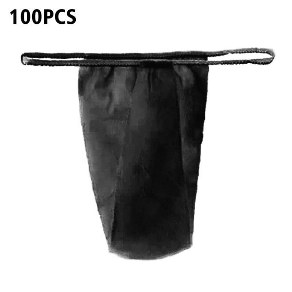 100 unids transpirable para mujeres spa salón higiénico bragas desechables t tanga portátil suave con cintura elástica envolturas de bronceado para mujeres