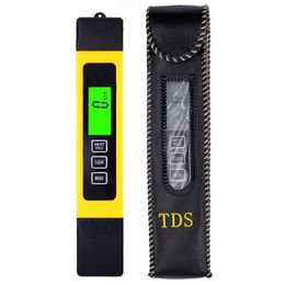 100 stks door DHL FEDEX Digital Pen Draagbare Filter Kwaliteit Purity Tester Water Meter met Backlight TDS EG Temp Meeting