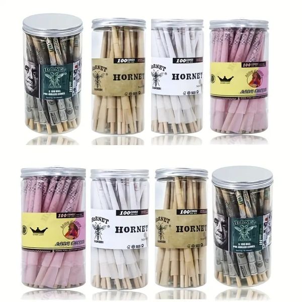 100 pièces/boîte, rouleau de papier tube évasé de 110 mm, accessoires pour fumer, marron/rose/blanc/USD multicolore en option, rouleau de papier trompette, accessoires pour fumer de qualité supérieure