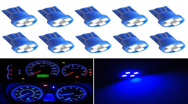 100 pièces voiture T10 ampoules 168 jauge bleue tableau de bord tableau de bord 4SMD voiture lumière LED Carstyling7174258