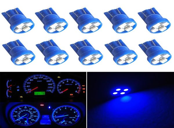 100 pièces voiture T10 ampoules 168 jauge bleue tableau de bord tableau de bord 4SMD voiture lumière LED Carstyling9984348
