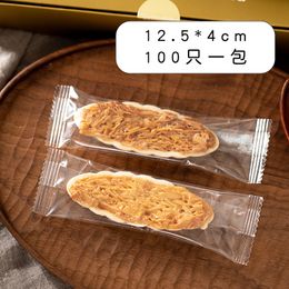 100 -stks karamel amandelmoer knapperige kleefrijst boot verpakking rechthoekige nougat cookies machine afdichtingszakken
