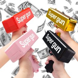 100stcs Cash Cannon Banknote Super Money Gun Toys Party Game Outdoor Fashion Gift Party Supply maakt het grappig voor kinderen cadeau