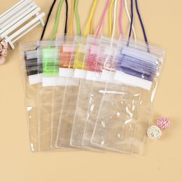 100 pièces pochettes pour téléphone portable femmes PVC écran tactile scellé à trois couches sac de téléphone étanche
