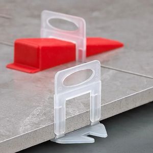100 -stcs keramische tegelnivelleringssysteem clips spacers banden kit set voor tegel liggende vloerwandbouwgereedschap gebouw