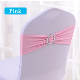 100 pièces, bandeau élastique extensible, nœud De Chaise, anneau rond pour Banquet, fête De mariage, décoration Noeud De Chaise Mariage264Q