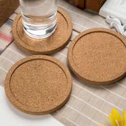 100 stks Klassieke Ronde Plain Cork Onderzetters Drinken Wijnmatten Cork Mat Drink Juice Pad voor Bruiloft Gift Gunst SN1132