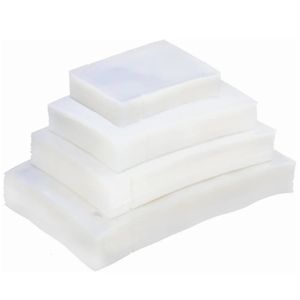 100 pcs Sac à vide en nylon transparent ouvert HEAU Sceau de chaleur Déchirure sucre en plastique Plasf noix épices pour chiens Aliments Aliments Polènes de stockage 240408