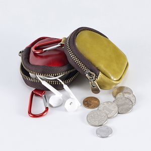 Porte-monnaie pour femmes, 100 pièces, huile Pu, forme ovale, ligne de données, loquet, portefeuille court