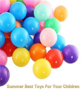 100 pièces balles amusantes colorées balles en plastique souple balles de fosse bébé enfants tente jouets de natation balle 55 CM couleurs jouets d'été pour votre enfant 3707418