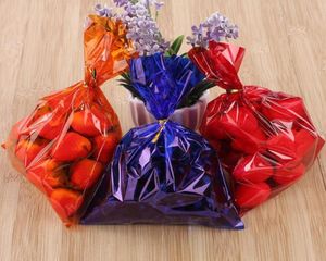100 stks kleurrijke plastic zakken voor snoep lolly lolly fruit verpakking cellofaan tas verloving bruiloft verjaardag feest cadeau wrap6901288