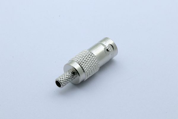 Freeshipping 100pcs Conector Nuevo BNC hembra engarzado recto para RG58 RG59 RG6 RF Conector adaptador coaxial