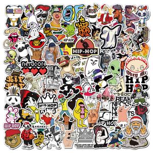 100 UNIDS Cool Rock Band Hip Hop Meme Pegatinas Estéticas para Laptop Guitarra Impermeable Graffiti Calcomanías Pegatina