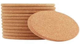 100 stks kurk onderzetters rond rand 1001005mm matten kussens houten kurkbaan 101005cm houten planten coasterabsorbent kurkd mat boar1287143