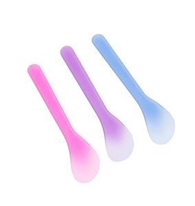 100pcs Cosmetic Spatula cuillères jetables scoop incurvé 13 cm masque de maquillage en plastique crème à la cuillère à l'œil de la cuillère maquillage maquillage beauté à 7751312