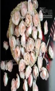 100 pièces Roses crémeuses têtes de fleurs artificielles en soie décoration de Bouquet de mariée de mariage 118quot9097071