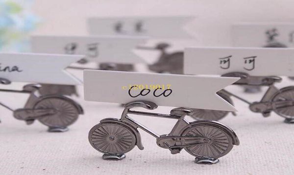 100 pièces créatif Vintage vélo vélo Table Place porte-carte nom numéro fête de mariage mémo Clip Restaurants décoration 9436357