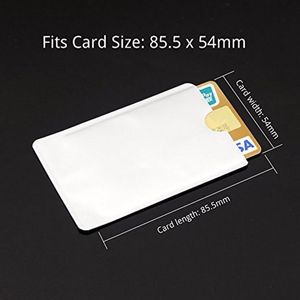 100pcs Card Card Protector Sorceves Secure RFID Blocking ID Holder Foil Shield Popular260K