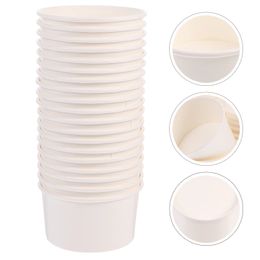 100pcs tasses papier tasse de crème glacée bols jetables yaourt dessert gâteau collation servant pudding fête mousse conteneurs conteneur 240223