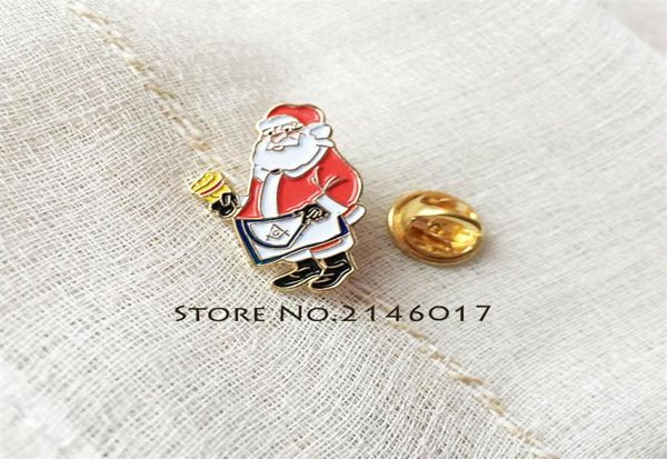 100pcs Pins de metal de esmalte personalizado Broche Master delantal Pin de la solapa Santa Ma Badre de Navidad Mason Mason Xmas Men31567527060