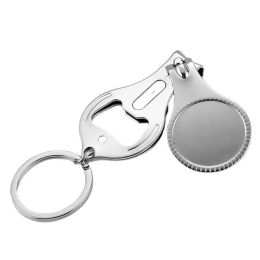 100pcs Compagnie personnalisée Compagnie cadeau Promotional Cadeaux ouvre-bouteille ouvre-trottoirs Keychain Key Ring Nail Clippers LL