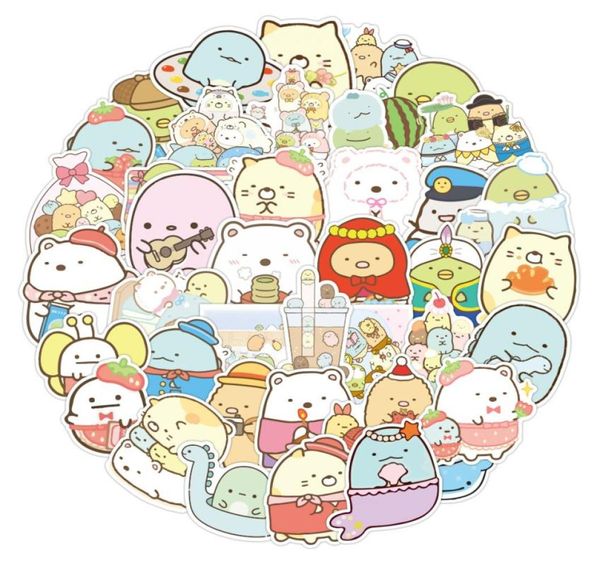 100 pièces mignon Sumikko Gurashi jeu autocollants album à faire soi-même journal décoratif papeterie bagages téléphone voiture dessin animé enfants Toys1700612