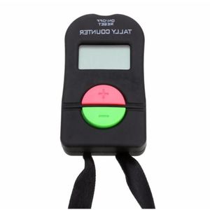 100 unids Digital Tally Tally Golf Counter MANUAL MANUAL Clicker Gimnasio Seguridad Running Clicker Up Down Strap Strap Regalo