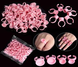 100 stcs Wegwerp caps Microblading roze ring Tattoo inktbeker voor dames mannen tattoo naald benodigdheden accessorie make -up tattoo tools2649656