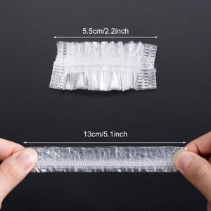 100pcs Couvercle d'oreille jetable étanche en plastique en plastique Couvre-bouchon Protégeurs de l'oreille pour douche teindre les cheveux sèche-cheveux baignade