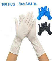 100pcs Gants jetables Gants en caoutchouc nitrile Latex pour les gants en caoutchouc de nettoyage de laboratoire à domicile NE8098625