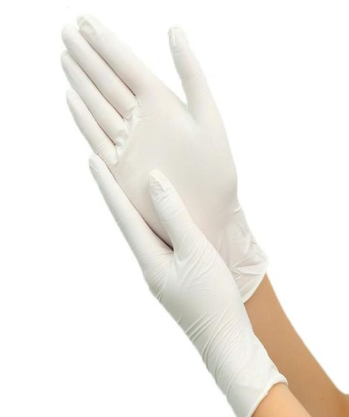 100pcs gants en latex jetables Laboratoire de laboratoire blanc LACTIFIC LÉTÉX PRODUCTION DE NETTOYAGE DE MÉNAGEMENTS 7497195
