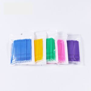 100 stks Disposable Micro Eyelash Borstels Mascara Wands Applicator Wand wimpers Borstel Spoolers Eyelashes Extension Makeup Tools J050