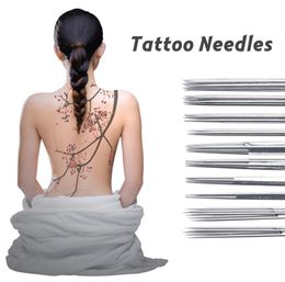 100 pièces d'aiguilles de tatouage stériles jetables, tailles mixtes assorties, fabriquées en acier inoxydable 316 pour kits de pistolets de tatouage, fournitures de tatouage à poignée9319228