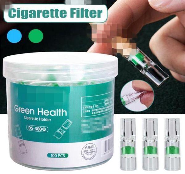 100 pièces filtre à cigarettes de tabac jetable fumer réduire le goudron Filtration nettoyage Holder5269509