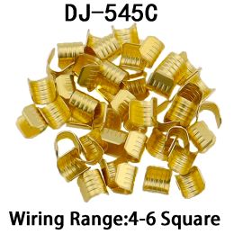 100 stcs DJ454 0,5-6,0 mm2 U-vormige koperdraad Crims Terminal Cold Pressing Connectors Cable Lug voor draadtaboon Terminal