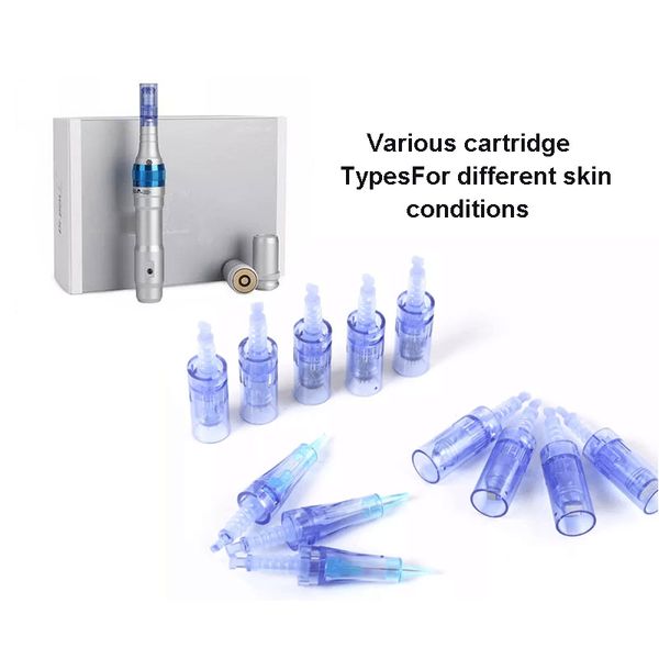 100 pcs Dr Pens Microneedle Cartouches Baïonnette 11 16 24 36 42 Nano 3D 5D Remplacement Microneedles MTS Micro Aiguillage pour Dr. Pen