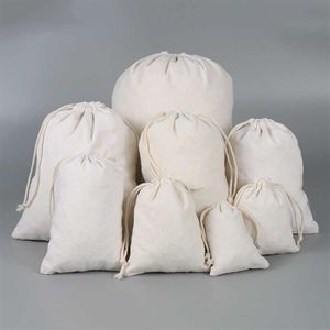 Sac en lin et coton à cordon, 100 pièces, sacs cadeaux de mariage, pochettes à cordon de détail, emballage de bijoux, décoration de noël 237j