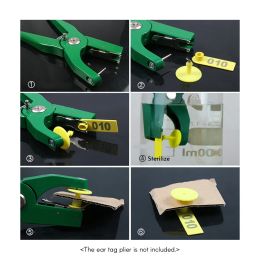 100 stCs oor tags boerderij dier vee benodigdheden nr. 001-100 schapen oor tag lasertype koperen hoofdoorringen dierbenodigdheden