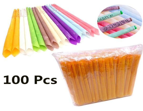 100pcs Traitement de l'oreille Santé Care Couche d'oreille Nettoyeur d'élimination de la cire d'oreille en parfum de thérapie Candling8545134