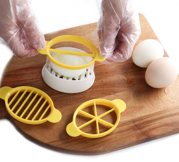 100 pièces trancheuses à oeufs 3 en 1 coupe-oeufs diviseur d'oeufs séparateurs oeufs conservés outil Gadgets de cuisine outils de cuisine SN2211