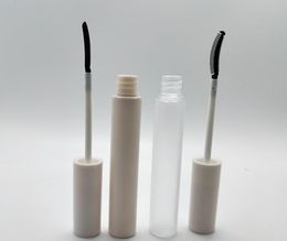 100pcs bouteille vide 12 ml tube de mascara flacon de crème pour les cils blanc clair bouteille de liquide avec bouchon tête de brosse en silicone outil de maquillage cosmétique