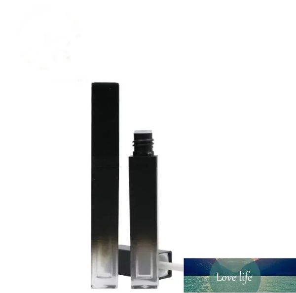 100 Uds tubo de brillo de labios negro degradado vacío 5ML contenedor de brillo de labios contenedor de aceite de labios de maquillaje tubo de plástico al por mayor