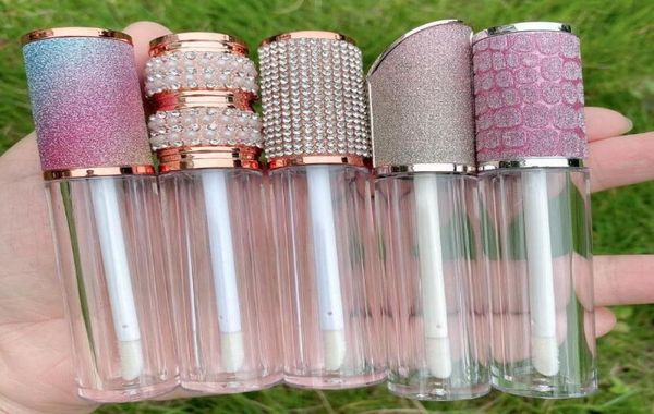 100 Uds tubos de brillo de labios transparentes vacíos tubo de bálsamo labial de plástico lápiz labial Mini contenedor de muestra de cosméticos con tapa plateada 9511970
