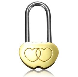100pcs Créditeur gravé Love Heart Lock Valentin Gift Double Heart Lover Locks Anniversary Day Cadeaux