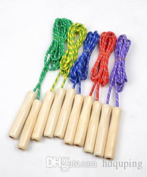 Mango de madera de la escuela de ejercicios de 100 piezas de 100 piezas omitiendo cuerdas al aire libre niños niños para niños ejercicio de ejercicio Jump Rope Sport al aire libre 8758637