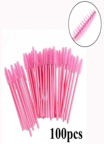 100 Uds cepillo de pestañas desechable para extensión de pestañas maquillaje Mini varitas de rímel Tool8731441