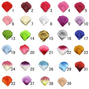 100pcs Fake Rose Petales Flower Girl Toss Silk Petal Petales artificiels pour le mariage Confetti Party Event Decoration